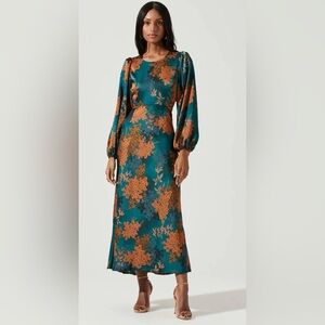 ASTR The Label Quinn Floral Cutout Maxi Dress